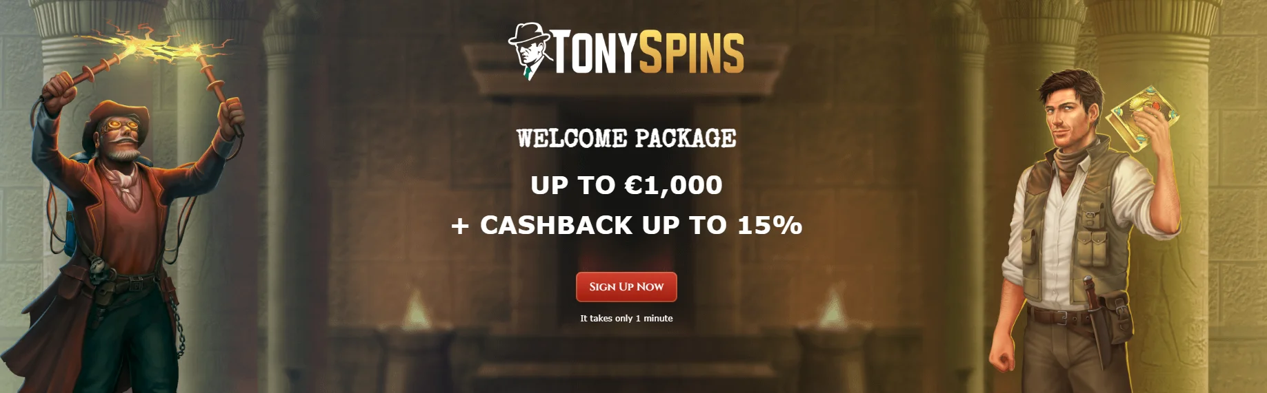 Tonyspins Casino Banner